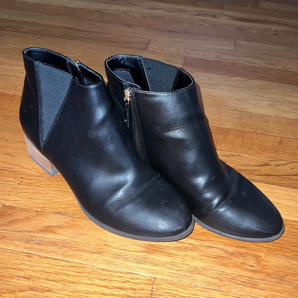 Dr Scholl’s Leather Heeled Ankle Booties